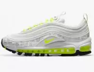 nike air max 97 homme trainers  921522-108 logo white vert